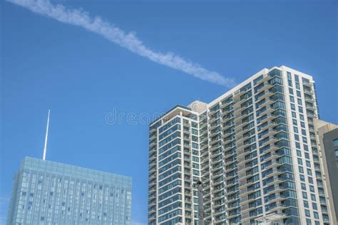 View of Two Glass Residential Buildings at Austin, Texas Stock Image ...