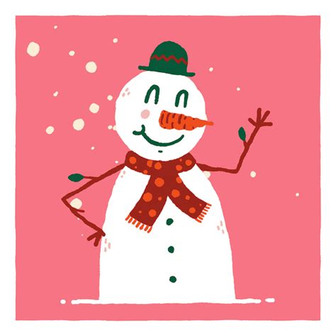 Snowman Christmas Letter GIF by Matt Joyce - Find & Share on GIPHY