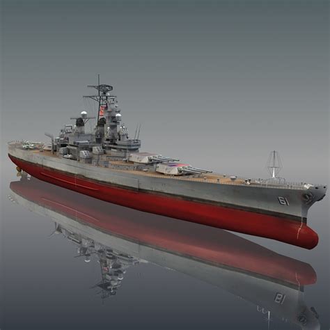 Uss iowa bb-61 model - TurboSquid 1313787