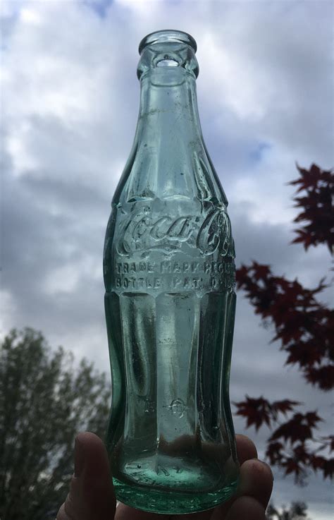 Vintage Green Glass Coca Cola Bottle; Antique Coke Bottle, Marked ...