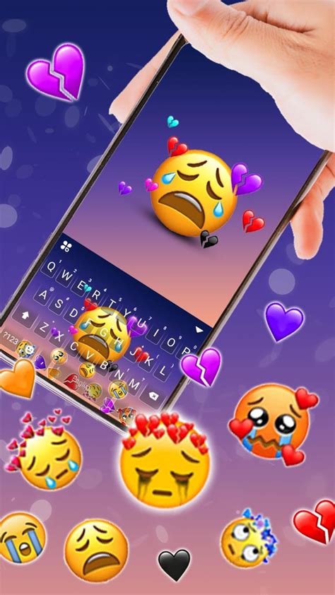 Cry Emojis Gravity Keyboard Background for Android - Download