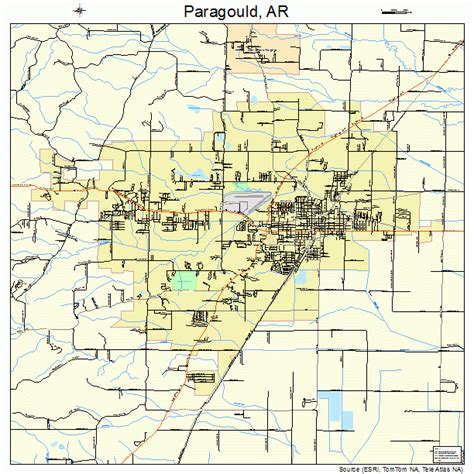 Paragould Arkansas Street Map 0553390