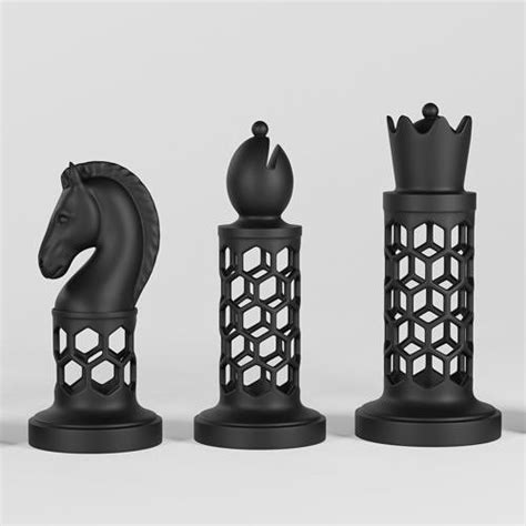 3D Chess set pieces 3D model 3D printable | CGTrader