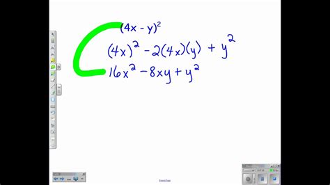 9.3 Find Special Products of Polynomials 2011.wmv - YouTube