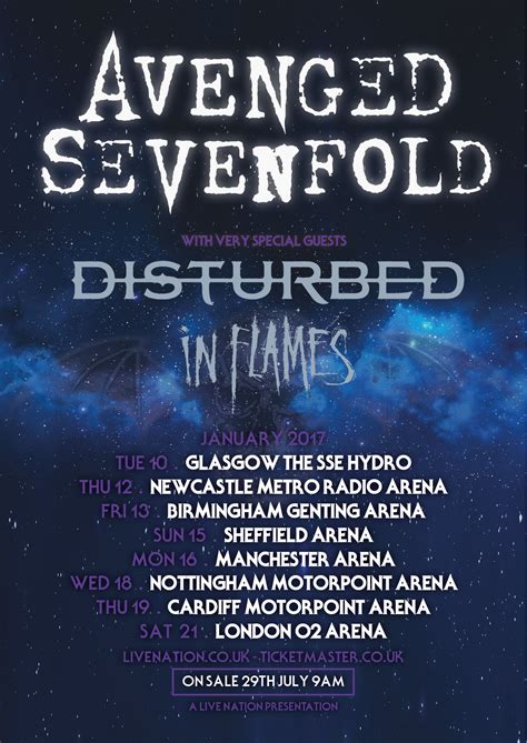 Avenged Sevenfold Announce 2017 UK Tour With Disturbed And In Flames ...