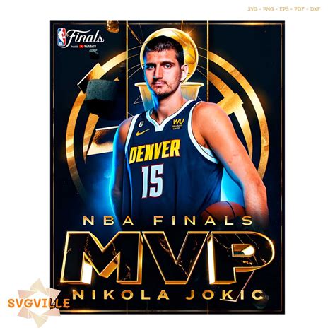 2023 NBA Finals MVP Nikola Jokic PNG Silhouette Files - Inspire Uplift