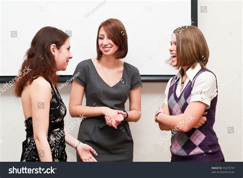 Three Business Women Talking Together Office Stock Photo 55475797 - Shutterstock