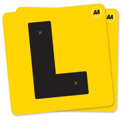 AA Electrostatic L Plate Set - L Plates for learner drivers of all vehicles – AA Shop