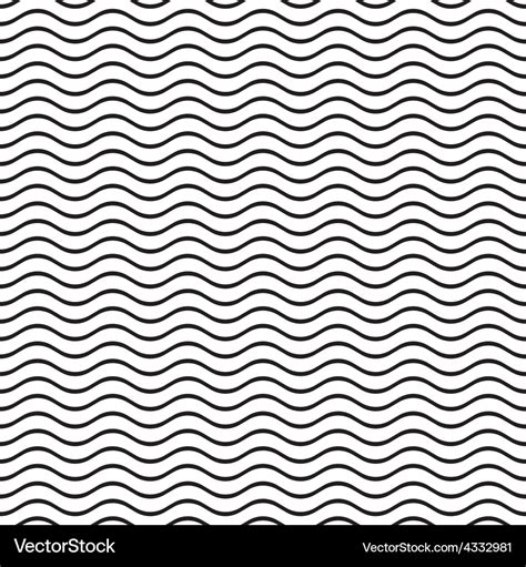 Seamless wavy line pattern Royalty Free Vector Image