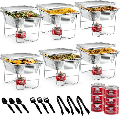 Disposable Chafing Dish Buffet Set, Food Warmers for Parties, Catering Supplies Buffet Display ...