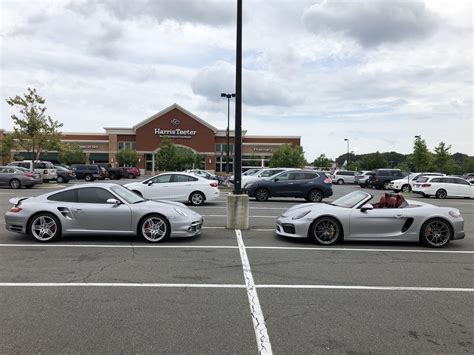 Grocery store parking lot face off in GT Silver. : r/Porsche