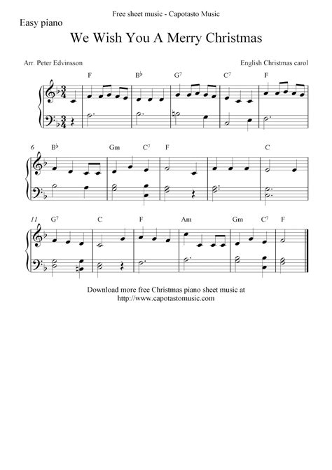 Christmas Piano Sheet Music, Piano Music With Letters, Violin Sheet Music, Printable Sheet Music ...