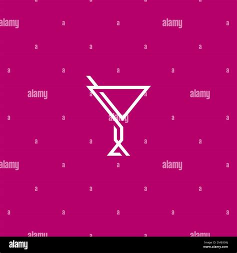 Cocktail Glass logo or icon design Stock Vector Image & Art - Alamy