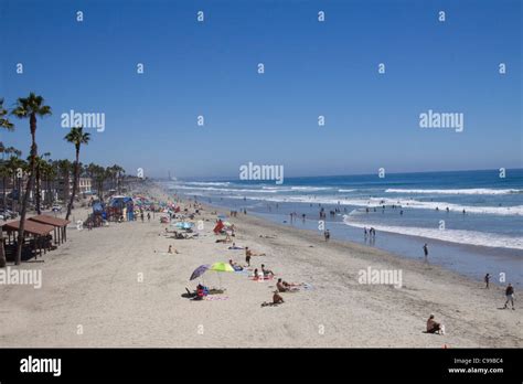 Busy California Beach Stock Photo - Alamy