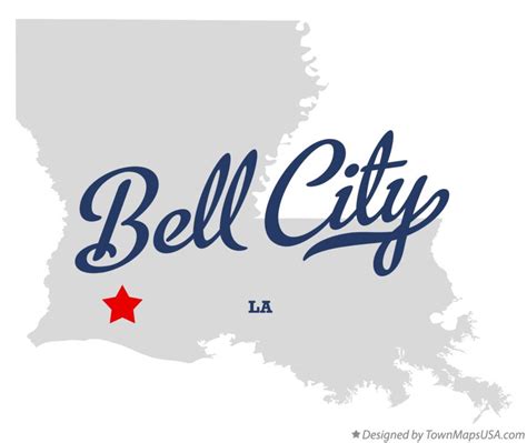 Map of Bell City, LA, Louisiana