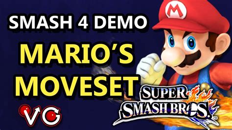 Smash 4 Demo - Mario's Moveset - SSB3DS - SSB4 - SSBU - Smash For Wii U & 3DS - YouTube