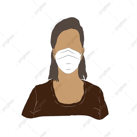 Covid Wear Mask Vector Art PNG, Women Wearing A Mask, Mask, Women ...