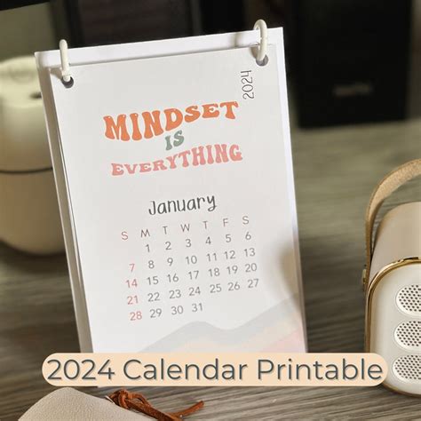 Quotes Calendar, 2024 Calendar Printable, Desk Calendar 2024, Wall ...