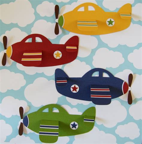 Paper Airplane Wall Decor. $24.00, via Etsy. | Airplane wall, Airplane wall decor, Airplane decor