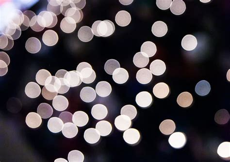 HD wallpaper: white orbs, bokeh lights, background, sparkle, city ...