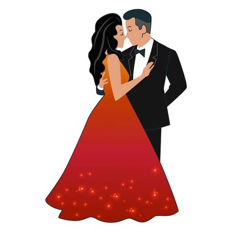 Premium Vector | Wedding couple bride and groom vector illustration wedding dress