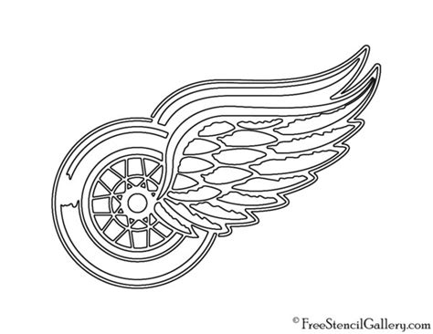 NHL - Detroit Red Wings Logo Stencil | Free Stencil Gallery