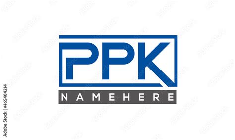 PPK Letters Logo With Rectangle Logo Vector Stock Vector | Adobe Stock