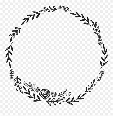 Download Border Frame Wreath Circle Round Fleaves Floralwreath - Floral ...