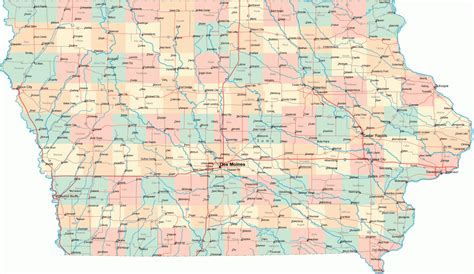 Printable Map Of Nebraska And Travel Information | Download Free ...