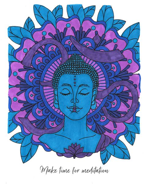 Meditation Coloring Page from Tiny Buddha’s Worry Journal - Tiny Buddha