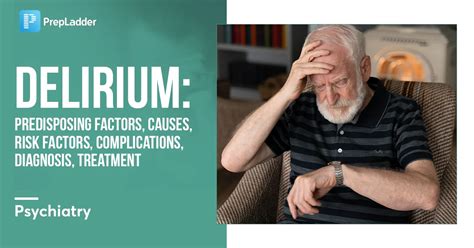 Delirium: Predisposing Factors, Causes, Risk Factors, Complications, Diagnosis, Treatment