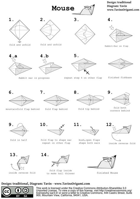 Origami Mouse Tutorial - Paper Kawaii