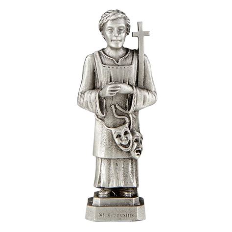 Saint Genesius 3.5" Pewter Statue