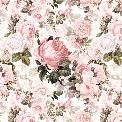 Vintage Blush Victorian Roses wallpaper | Happywall | Red | Rose | Blush | Blossom | Vintage ...