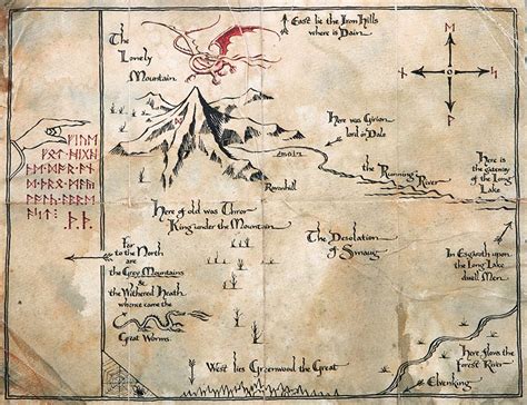 Middle earth map, The hobbit, The hobbit map