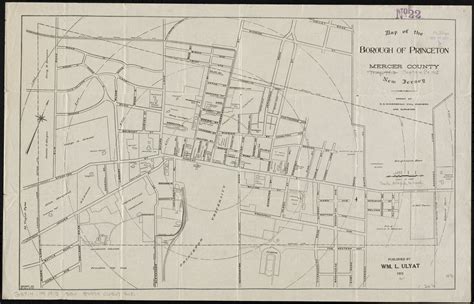 Map of the borough of Princeton, Mercer County, New Jersey - Norman B ...