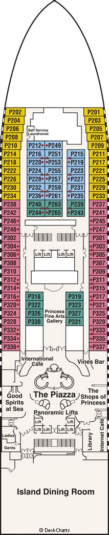 Caribbean Princess Deck Plans: Ship Layout, Staterooms & Map - Cruise ...