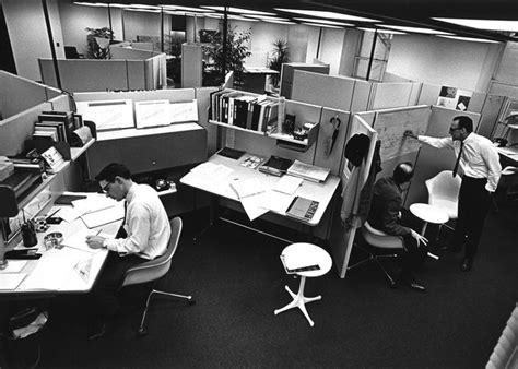 The office cubicle: from commercial flop to design classic | Open office design, Cubicle design ...