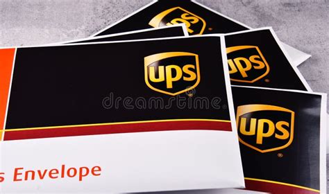 Envelopes of Uinited Parcel Service or UPS Editorial Stock Image ...