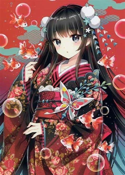 Pin on yukata kimono anime