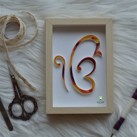 Buy Ik Onkar Paper Quilled Ik Onkar Wall Art Sikh Art Religious Online ...