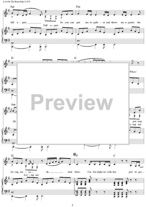 Love On The Brain" Sheet Music by Rihanna for Piano/Vocal/Chords - Sheet Music Now