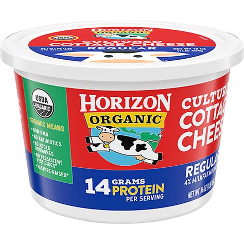 Horizon Organic Regular Cultured Cottage Cheese 16 Oz | Cottage Cheese ...