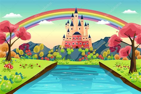 Fantasy Castle Background Stock Illustration by ©artisticco #112325986