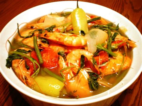 Sinigang na Hipon is a Filipino main dish having shrimp as the main ...