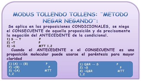 EL 3 N° BINARIO: MODUS TOLLENDO TOLLENS