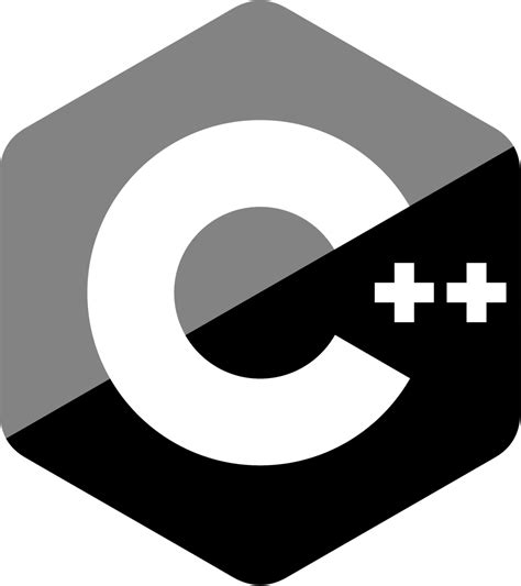 C++ Logo Black and White – Brands Logos