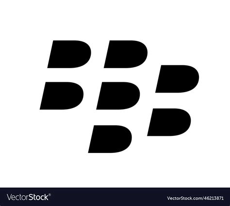 Blackberry logo brand phone symbol black design Vector Image