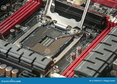 Cpu socket motherboard 6 stock image. Image of device - 217005573