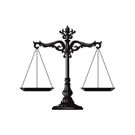 vintage Scales of justice vector illustration 5906655 Vector Art at Vecteezy